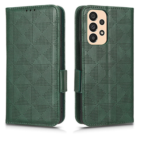 Coque Portefeuille Livre Cuir Etui Clapet C02X pour Samsung Galaxy A23 4G Vert