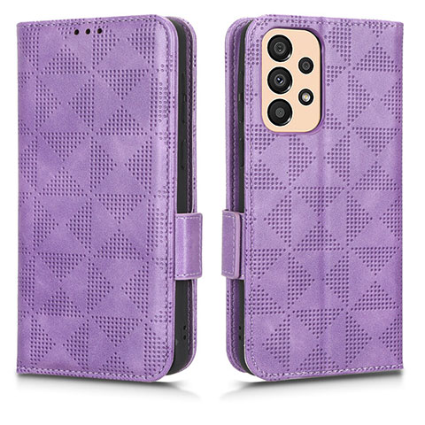 Coque Portefeuille Livre Cuir Etui Clapet C02X pour Samsung Galaxy A23 4G Violet