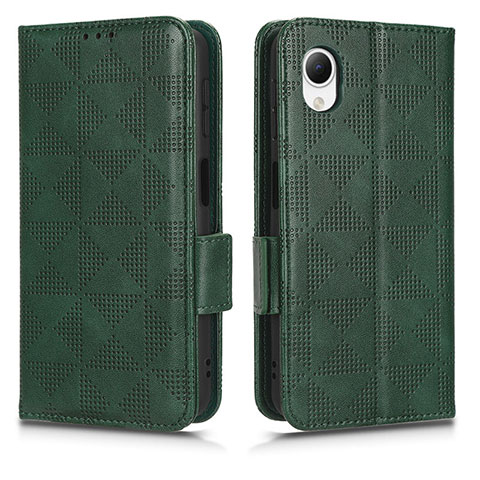 Coque Portefeuille Livre Cuir Etui Clapet C02X pour Samsung Galaxy A23 5G SC-56C Vert