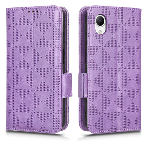 Coque Portefeuille Livre Cuir Etui Clapet C02X pour Samsung Galaxy A23s Violet