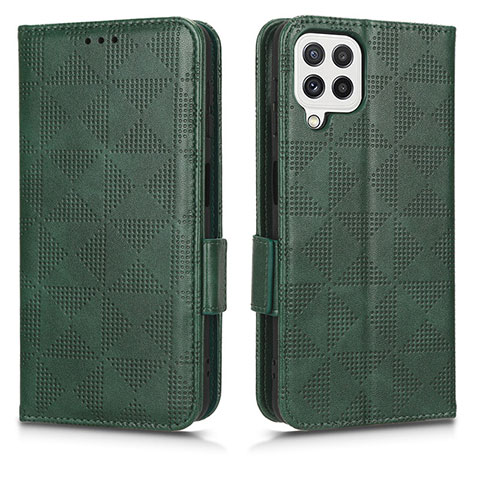 Coque Portefeuille Livre Cuir Etui Clapet C02X pour Samsung Galaxy F12 Vert