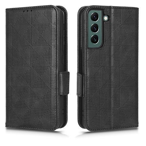 Coque Portefeuille Livre Cuir Etui Clapet C02X pour Samsung Galaxy S22 Plus 5G Noir