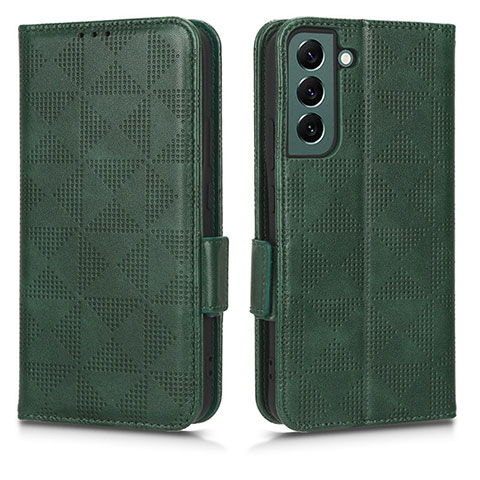 Coque Portefeuille Livre Cuir Etui Clapet C02X pour Samsung Galaxy S24 Plus 5G Vert