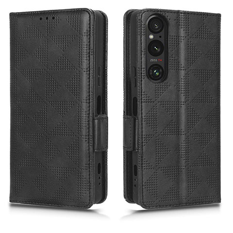 Coque Portefeuille Livre Cuir Etui Clapet C02X pour Sony Xperia 1 V Noir