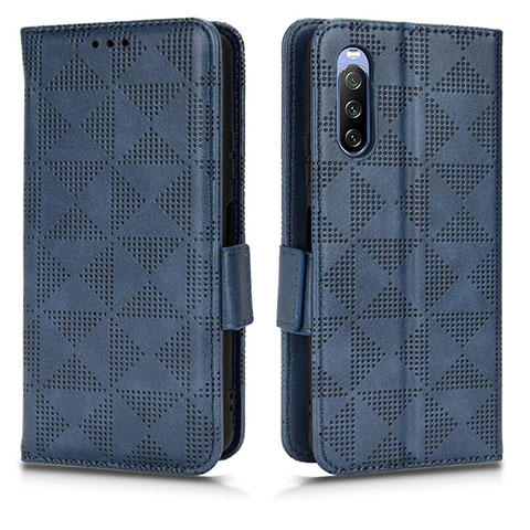 Coque Portefeuille Livre Cuir Etui Clapet C02X pour Sony Xperia 10 III Lite Bleu