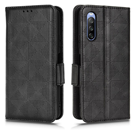 Coque Portefeuille Livre Cuir Etui Clapet C02X pour Sony Xperia 10 III SO-52B Noir