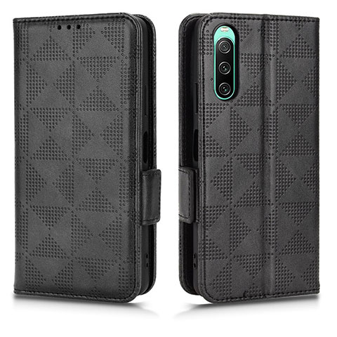 Coque Portefeuille Livre Cuir Etui Clapet C02X pour Sony Xperia 10 IV Noir