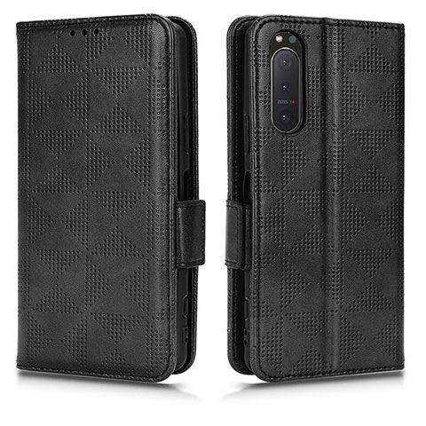 Coque Portefeuille Livre Cuir Etui Clapet C02X pour Sony Xperia 5 II Noir