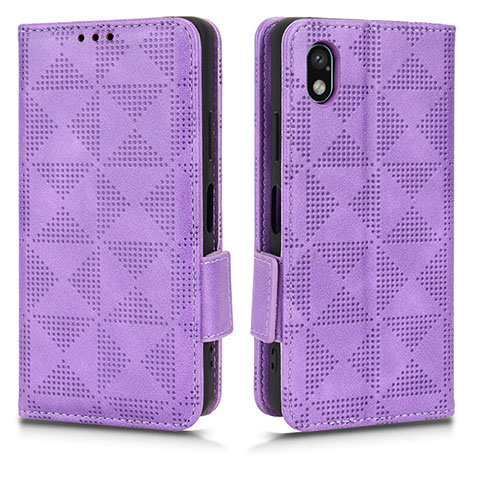 Coque Portefeuille Livre Cuir Etui Clapet C02X pour Sony Xperia Ace III Violet