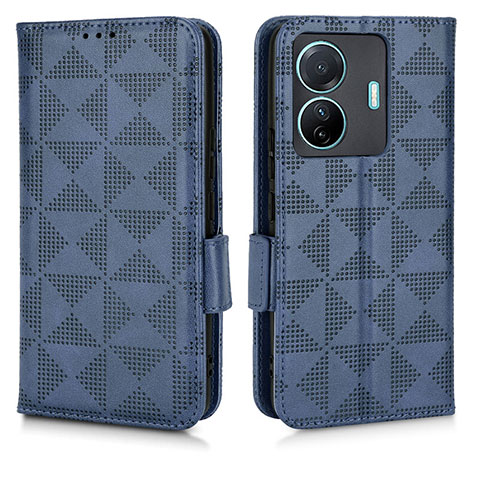 Coque Portefeuille Livre Cuir Etui Clapet C02X pour Vivo iQOO Z6 Pro 5G Bleu