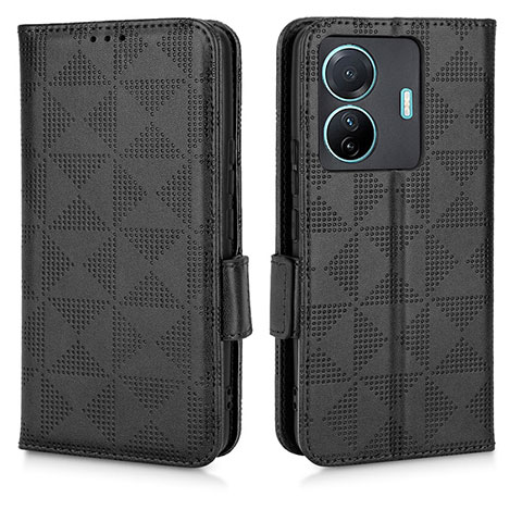 Coque Portefeuille Livre Cuir Etui Clapet C02X pour Vivo iQOO Z6 Pro 5G Noir