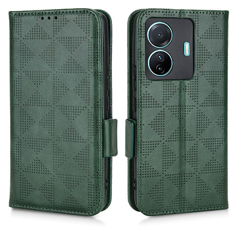 Coque Portefeuille Livre Cuir Etui Clapet C02X pour Vivo T1 5G Vert