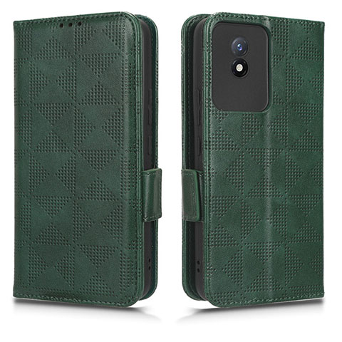 Coque Portefeuille Livre Cuir Etui Clapet C02X pour Vivo Y02 Vert