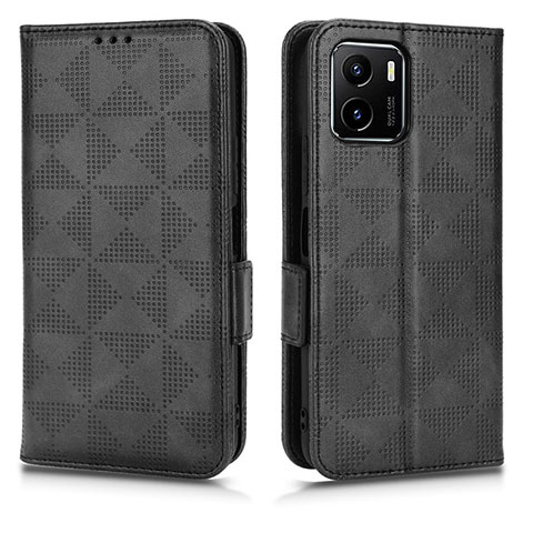 Coque Portefeuille Livre Cuir Etui Clapet C02X pour Vivo Y15A Noir