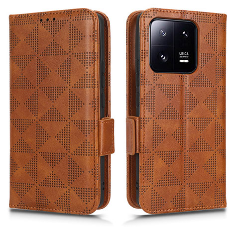 Coque Portefeuille Livre Cuir Etui Clapet C02X pour Xiaomi Mi 13 5G Marron