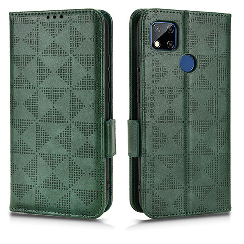 Coque Portefeuille Livre Cuir Etui Clapet C02X pour Xiaomi POCO C3 Vert