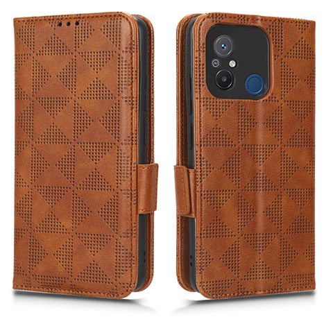 Coque Portefeuille Livre Cuir Etui Clapet C02X pour Xiaomi Poco C55 Marron