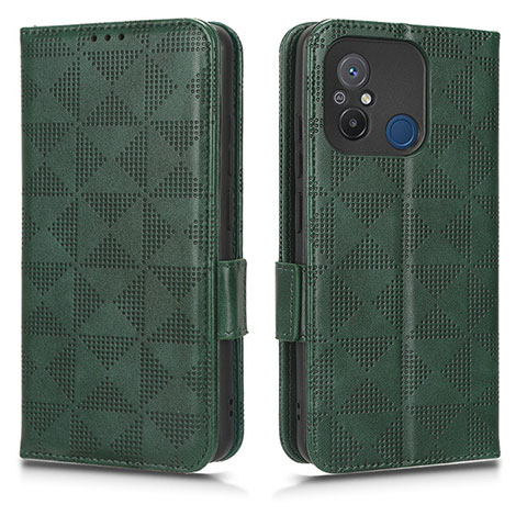 Coque Portefeuille Livre Cuir Etui Clapet C02X pour Xiaomi Poco C55 Vert