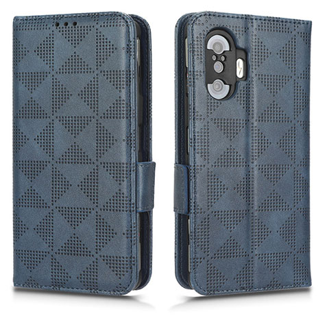 Coque Portefeuille Livre Cuir Etui Clapet C02X pour Xiaomi Poco F3 GT 5G Bleu