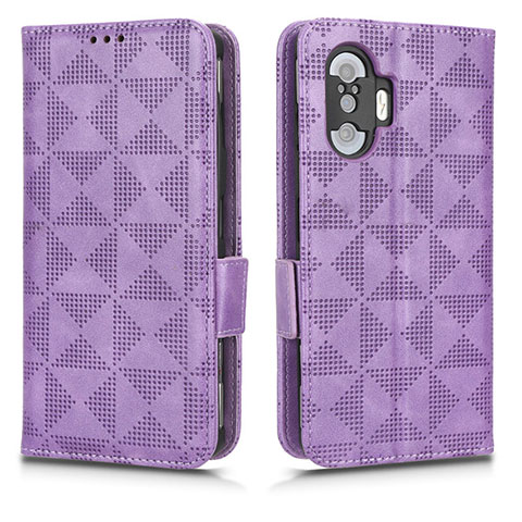 Coque Portefeuille Livre Cuir Etui Clapet C02X pour Xiaomi Poco F3 GT 5G Violet