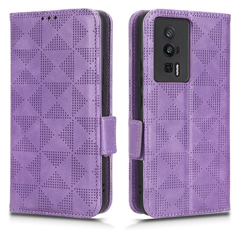 Coque Portefeuille Livre Cuir Etui Clapet C02X pour Xiaomi Poco F5 Pro 5G Violet