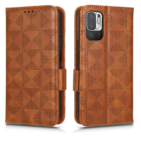 Coque Portefeuille Livre Cuir Etui Clapet C02X pour Xiaomi POCO M3 Pro 5G Marron