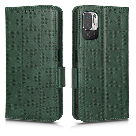 Coque Portefeuille Livre Cuir Etui Clapet C02X pour Xiaomi POCO M3 Pro 5G Vert