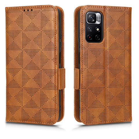 Coque Portefeuille Livre Cuir Etui Clapet C02X pour Xiaomi Poco M4 Pro 5G Marron