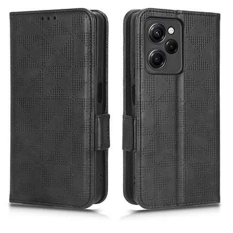 Coque Portefeuille Livre Cuir Etui Clapet C02X pour Xiaomi Poco X5 Pro 5G Noir