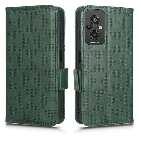 Coque Portefeuille Livre Cuir Etui Clapet C02X pour Xiaomi Redmi 11 Prime 4G Vert