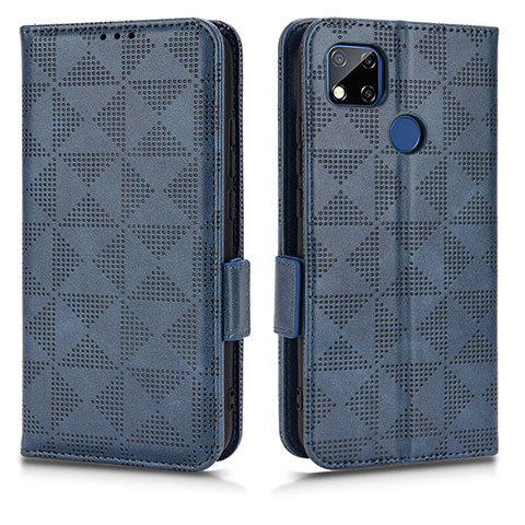 Coque Portefeuille Livre Cuir Etui Clapet C02X pour Xiaomi Redmi 9 India Bleu