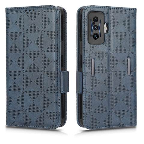 Coque Portefeuille Livre Cuir Etui Clapet C02X pour Xiaomi Redmi K50 Gaming 5G Bleu