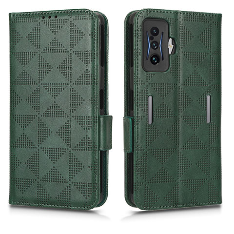 Coque Portefeuille Livre Cuir Etui Clapet C02X pour Xiaomi Redmi K50 Gaming 5G Vert