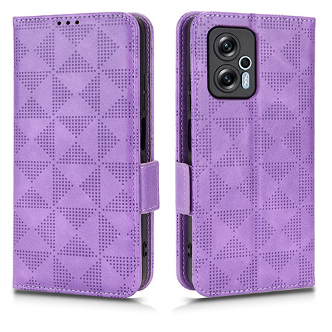 Coque Portefeuille Livre Cuir Etui Clapet C02X pour Xiaomi Redmi K50i 5G Violet