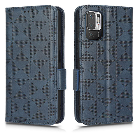 Coque Portefeuille Livre Cuir Etui Clapet C02X pour Xiaomi Redmi Note 10 5G Bleu