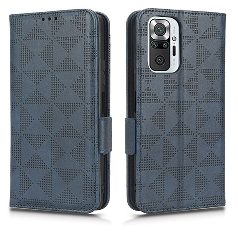 Coque Portefeuille Livre Cuir Etui Clapet C02X pour Xiaomi Redmi Note 10 Pro 4G Bleu