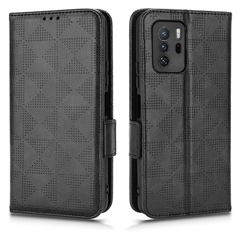 Coque Portefeuille Livre Cuir Etui Clapet C02X pour Xiaomi Redmi Note 10 Pro 5G Noir