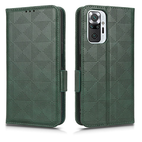 Coque Portefeuille Livre Cuir Etui Clapet C02X pour Xiaomi Redmi Note 10 Pro Max Vert