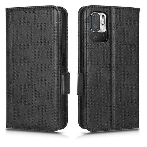 Coque Portefeuille Livre Cuir Etui Clapet C02X pour Xiaomi Redmi Note 10T 5G Noir