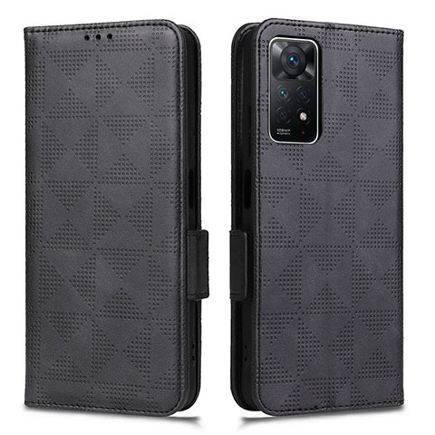 Coque Portefeuille Livre Cuir Etui Clapet C02X pour Xiaomi Redmi Note 11 Pro 5G Noir