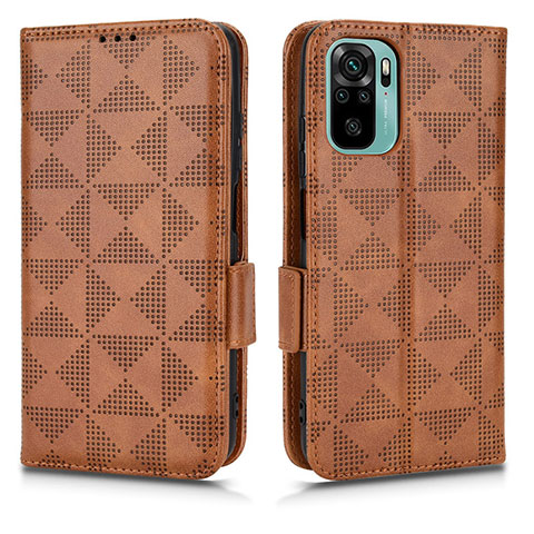 Coque Portefeuille Livre Cuir Etui Clapet C02X pour Xiaomi Redmi Note 11 SE India 4G Marron