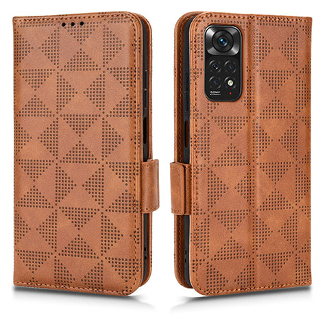 Coque Portefeuille Livre Cuir Etui Clapet C02X pour Xiaomi Redmi Note 11S 4G Marron