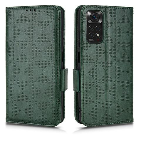 Coque Portefeuille Livre Cuir Etui Clapet C02X pour Xiaomi Redmi Note 11S 4G Vert