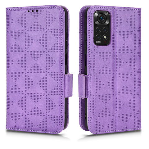 Coque Portefeuille Livre Cuir Etui Clapet C02X pour Xiaomi Redmi Note 11S 4G Violet