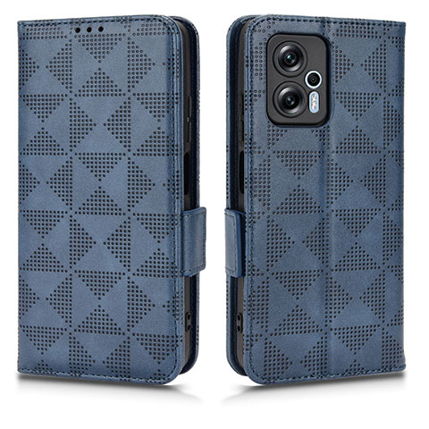 Coque Portefeuille Livre Cuir Etui Clapet C02X pour Xiaomi Redmi Note 11T Pro+ Plus 5G Bleu