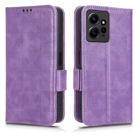 Coque Portefeuille Livre Cuir Etui Clapet C02X pour Xiaomi Redmi Note 12 4G Violet