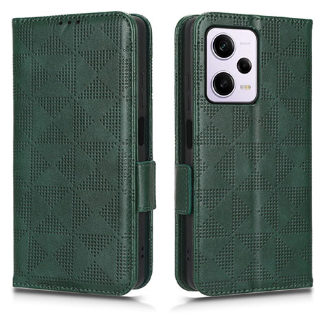 Coque Portefeuille Livre Cuir Etui Clapet C02X pour Xiaomi Redmi Note 12 Explorer Vert