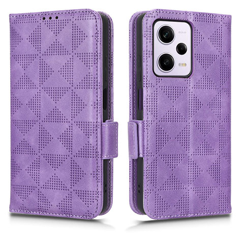 Coque Portefeuille Livre Cuir Etui Clapet C02X pour Xiaomi Redmi Note 12 Explorer Violet