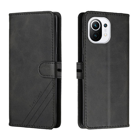 Coque Portefeuille Livre Cuir Etui Clapet C03 pour Xiaomi Mi 11 5G Noir