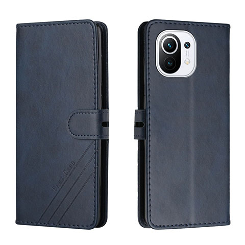 Coque Portefeuille Livre Cuir Etui Clapet C03 pour Xiaomi Mi 11 Lite 5G Bleu